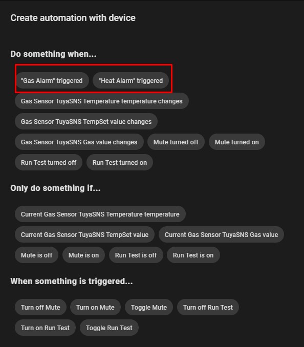 Device triggers