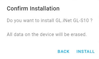 Confirm install