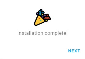 Install complete
