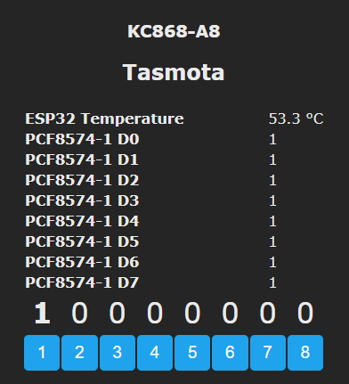 Tasmota webUI